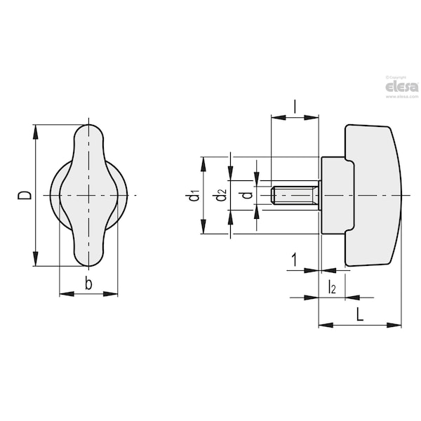 Threaded Screw, CTD.48 P-M6x16-2-C2